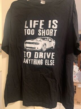 PLUS SIZE XXXL 100% COTTON TEE SHIRT Short Black Graphic Tee - Men